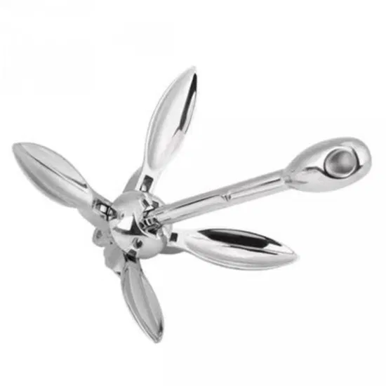 Schwarzer Aufdruck Marine Hardware Delta Ship Boat Fold Grapnel Grapnel Anchor Grapnel Kayak Anchor